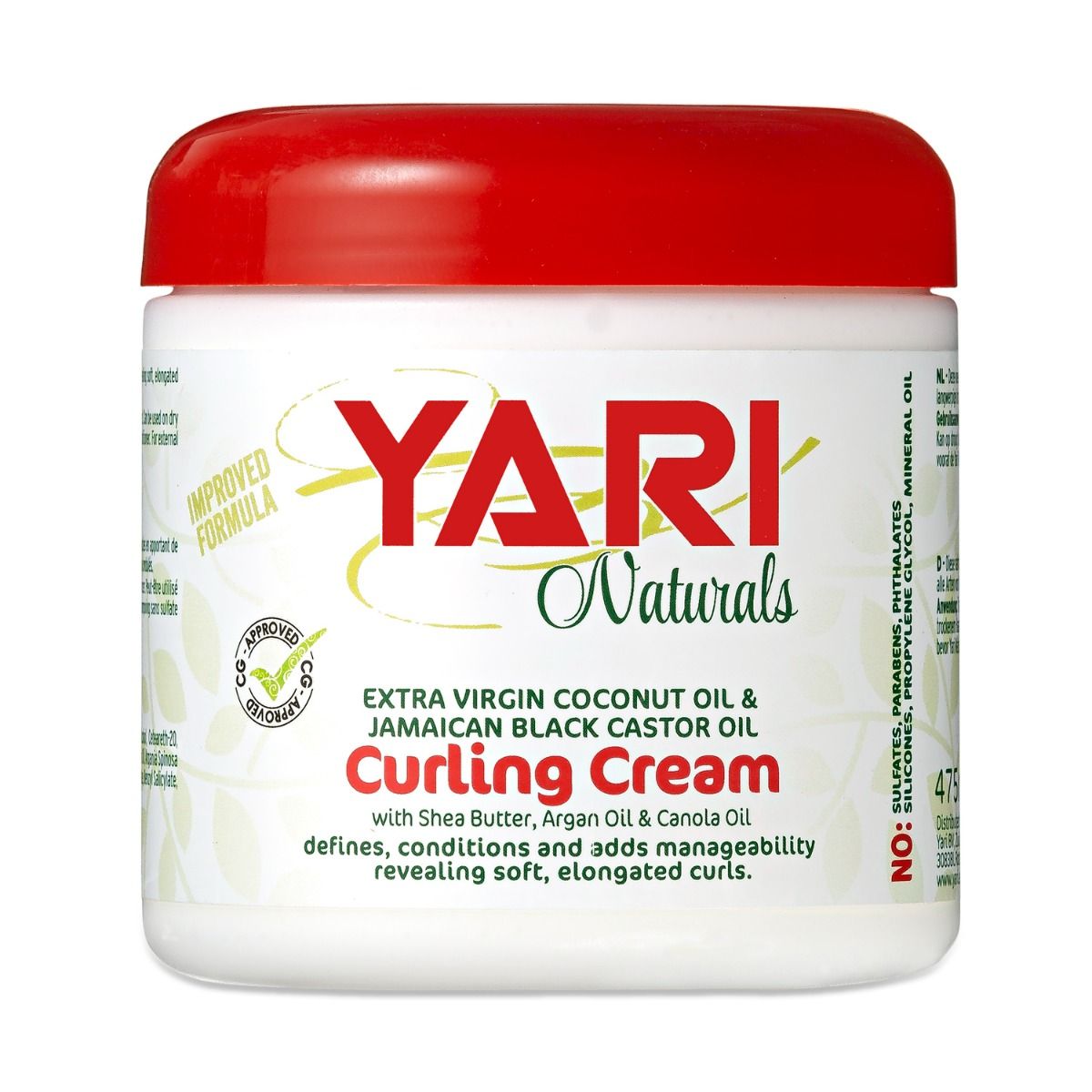 Yari Naturals Curling Cream – Definiërende Crème voor Krullend Haar (454g)