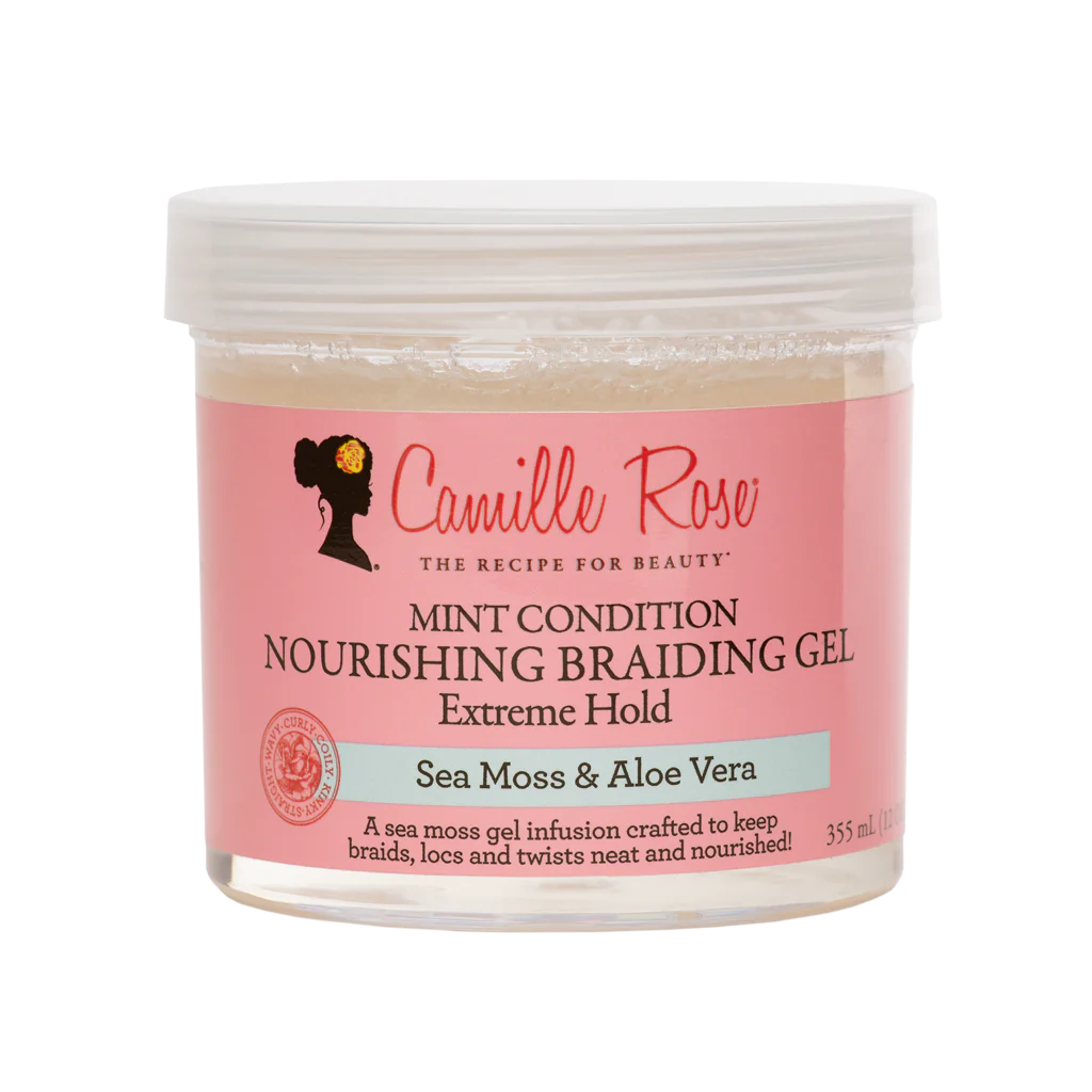 Camille Rose Braiding Gel – Extreme Hold voor Alle Haartypes (355ml)