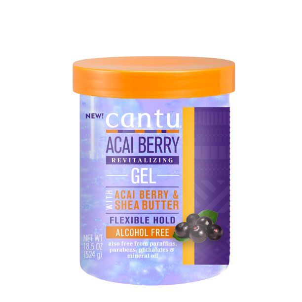 Cantu Acai Berry Gel – Flexibele Hold voor Krullend Haar (524g)