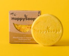 HappySoaps Shampoo Bar – Verzachtende Chamomile voor Alle Haartypes (70g)