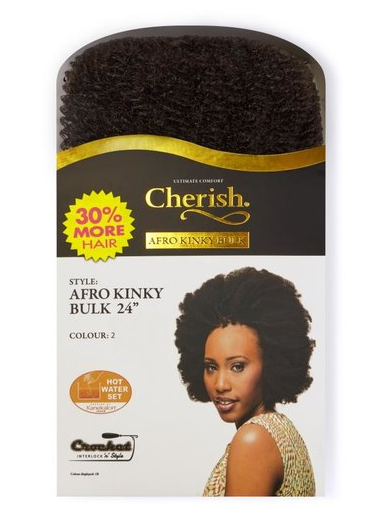 Cherish Afro Kinky Bulk – Natuurlijke Haarverlenging voor Krullend Haar (24")