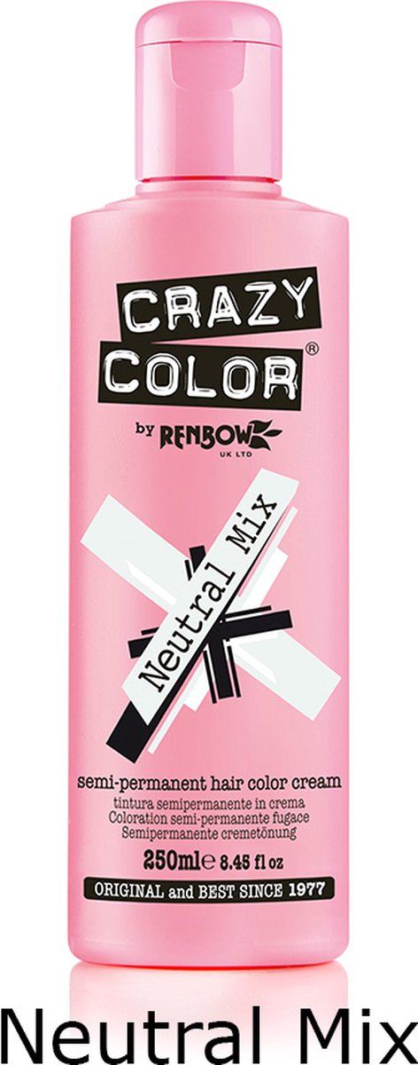 Crazy Color Neutral Mix – Semi-Permanente Haarkleur voor Alle Haartypes (250ml)