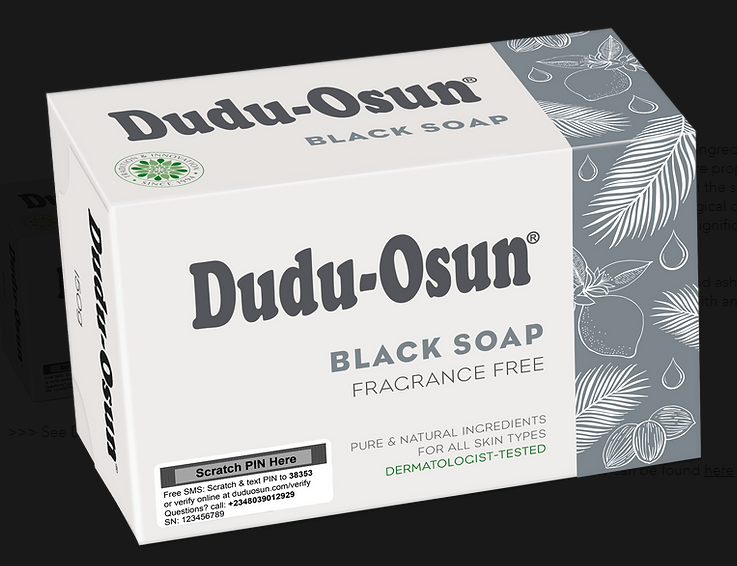 Dudu-Osun Zwarte Zeep – Geurvrij voor Alle Huidtypen (100g)