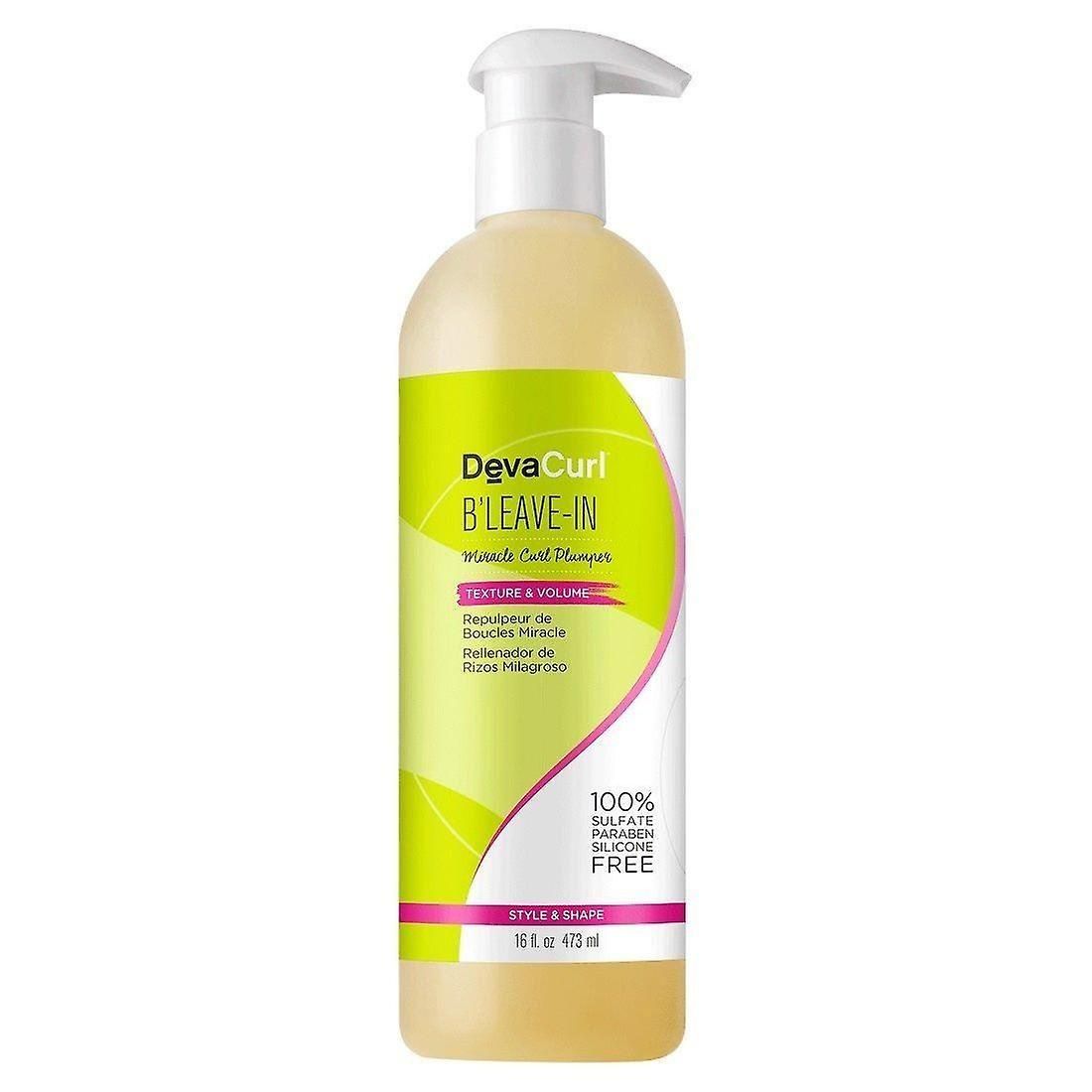 DevaCurl B'Leave-in Miracle Curl Plumper – Volume en Definitie voor Krullend Haar (473ml)