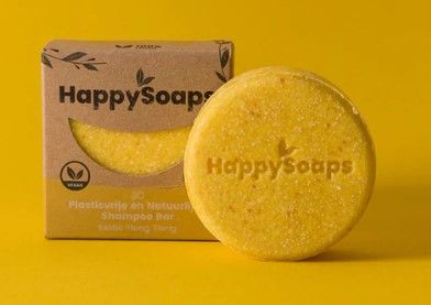 HappySoaps Shampoo Bar – Exotische Ylang Ylang voor Alle Haartypes (70g)