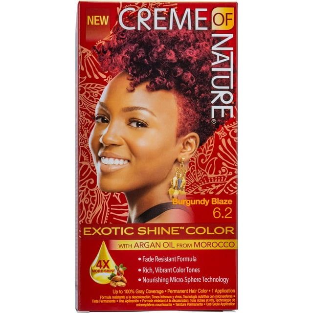 Creme Of Nature Haarverf – 100% Grijze Dekking in Burgundy Blaze (6.2)
