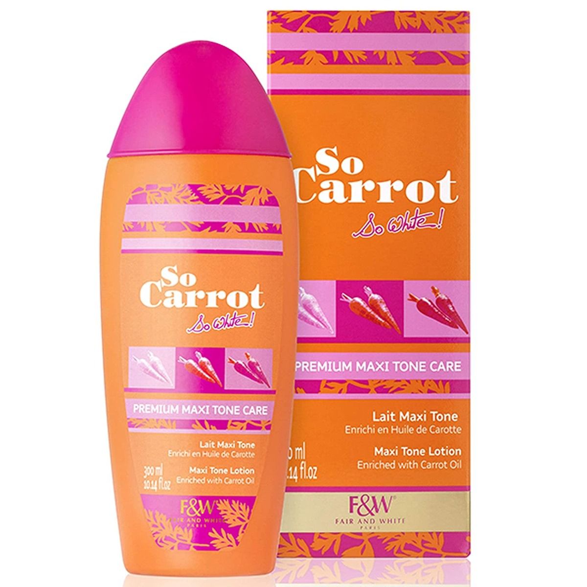Fair & White So Carrot Maxi Tone Lotion – Verhelderende Hydratatie (300ml)