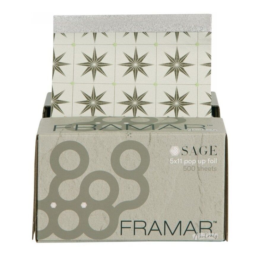 Framar Pop-Up Foil Neutrals Sage – Voor Eenvoudig Gebruik in de Salon (500 vellen)