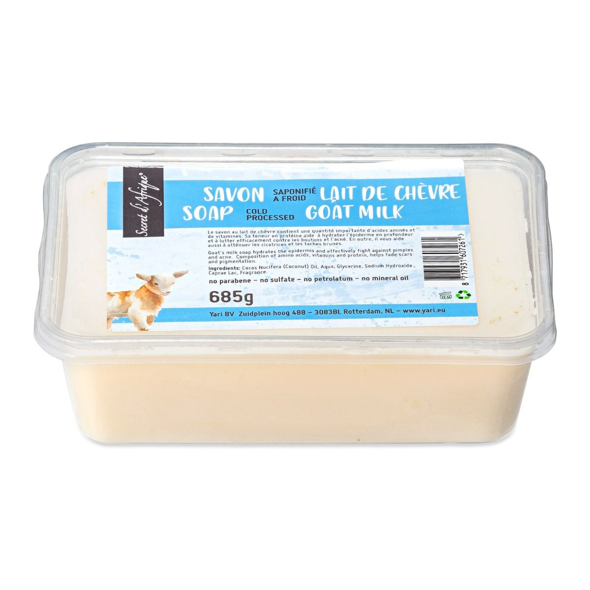 Secret d'Afrique Zeep – Voedende Geitenmelk Zeep (685g)