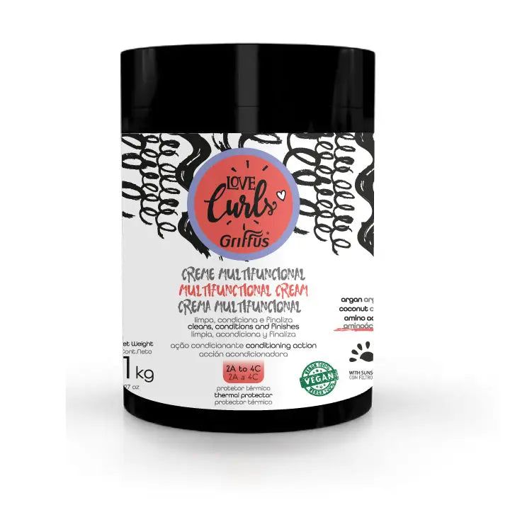 Griffus Love Curls Multifunctionele Crème – Voedt en Definieert voor Krullen (1000g)