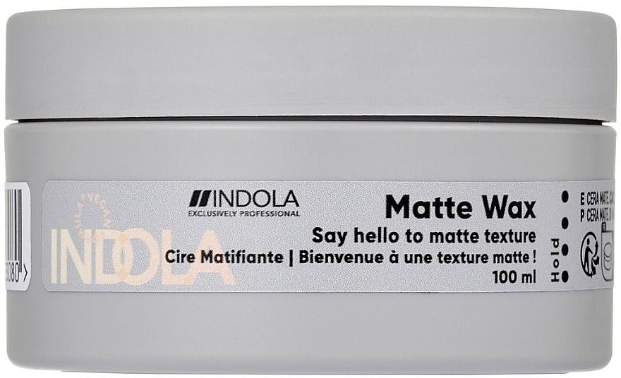 Indola Matte Wax – Matte Textuur met Sterke Hold (100ml)
