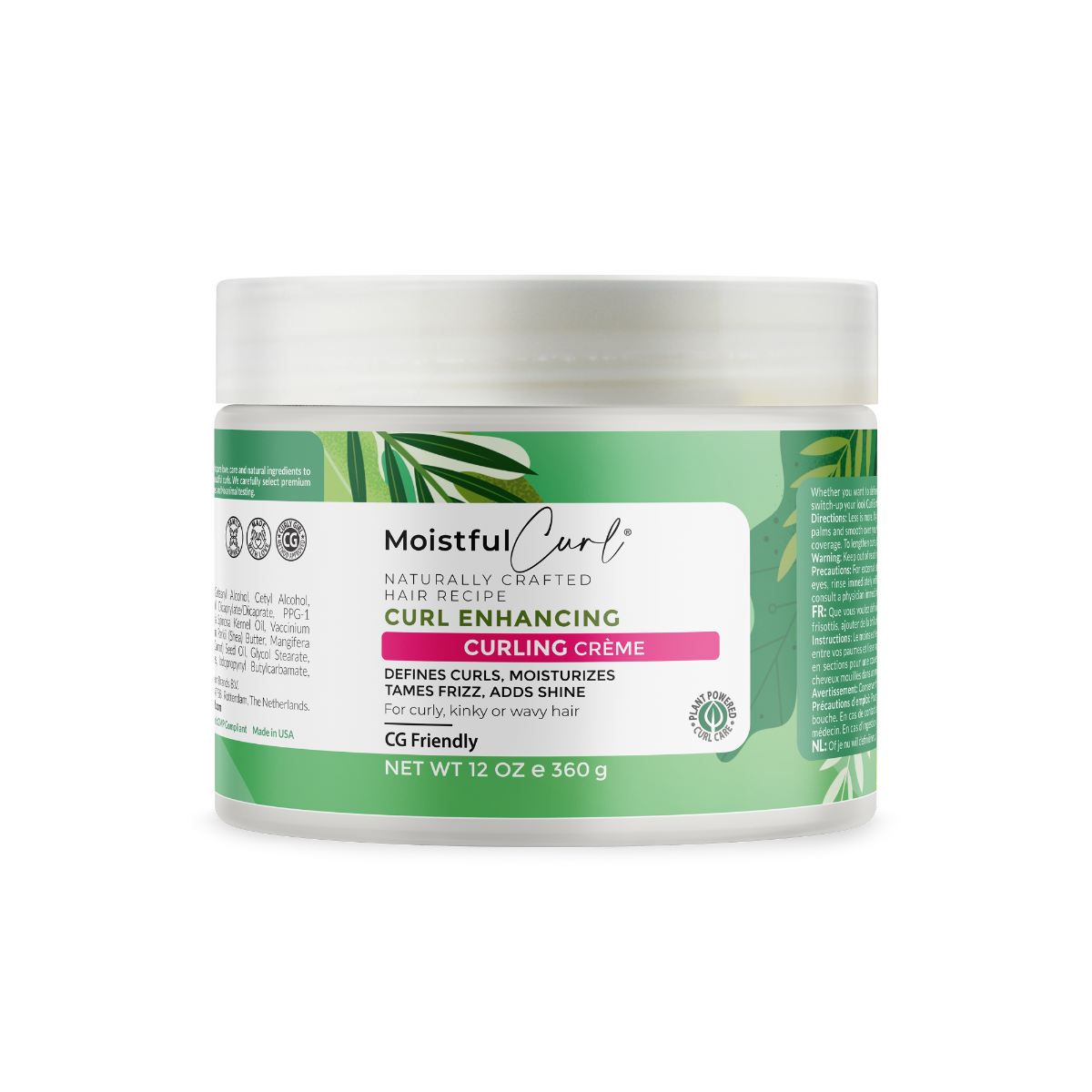 Moistful Curl Curling Crème – Hydraterende Crème voor Krullend Haar (360g)