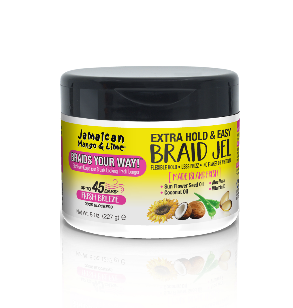 Jamaican Mango & Lime Braid Jel – Extra Hold en Glans voor Vlechten (227g)
