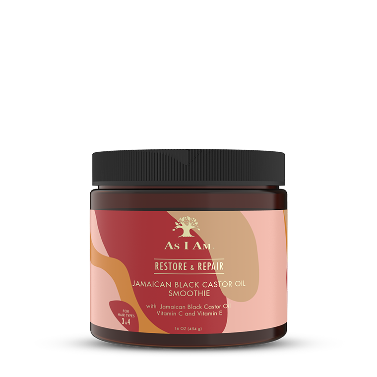 As I Am Jamaican Black Castor Oil Smoothie – Hydraterende Crème voor Krullend Haar (454g)