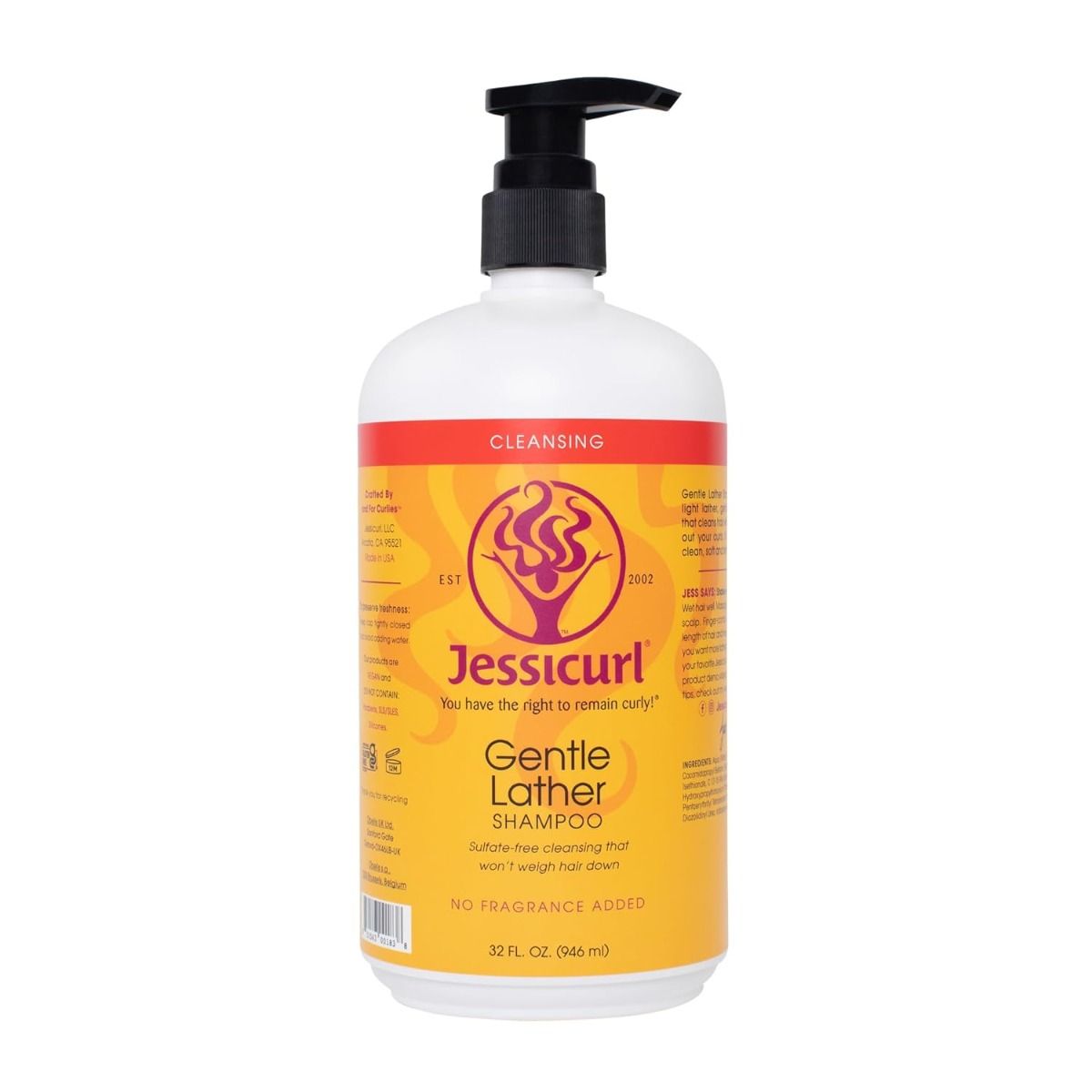 Jessicurl Shampoo – Zachte Lather voor Krullend Haar (946ml)