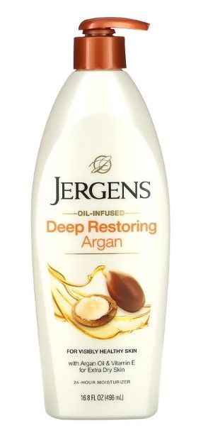 Jergens Moisturizer Lotion – Diep Herstellende Argan voor Droge Huid (621ml)