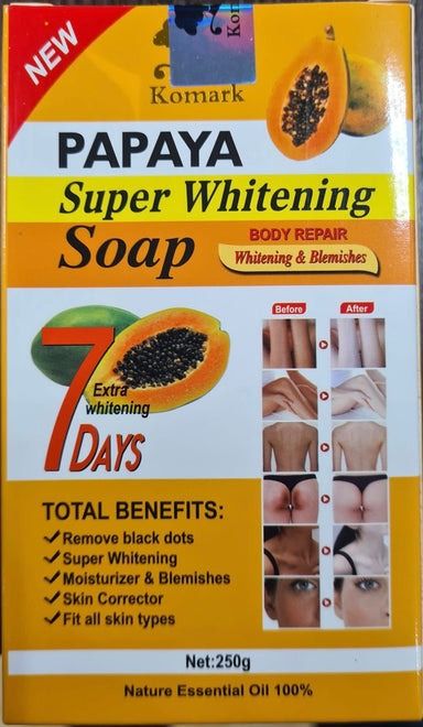 Komark Papaya Super Whitening Soap – Verhelderende Zeep voor de Huid (250g)