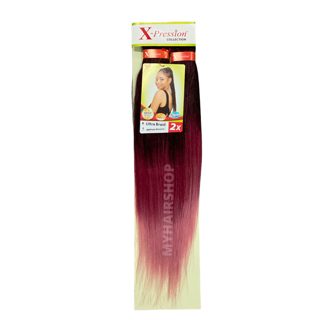 X-Pression Vlecht Haar – Pre-Stretched Braid Om-Plum Blossom (2x)