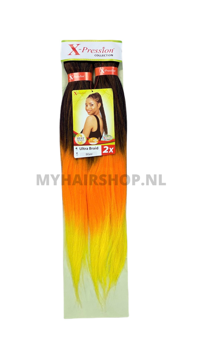X-Pression Pre-Stretched Braid – 46 Inch Vlechten voor Stijlvolle Haar (2X)