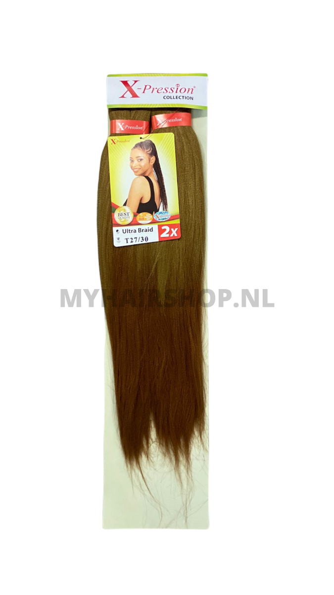 X-Pression Pre-Stretched Braid – Haarverlenging 46 Inch #T27/30 (2x)