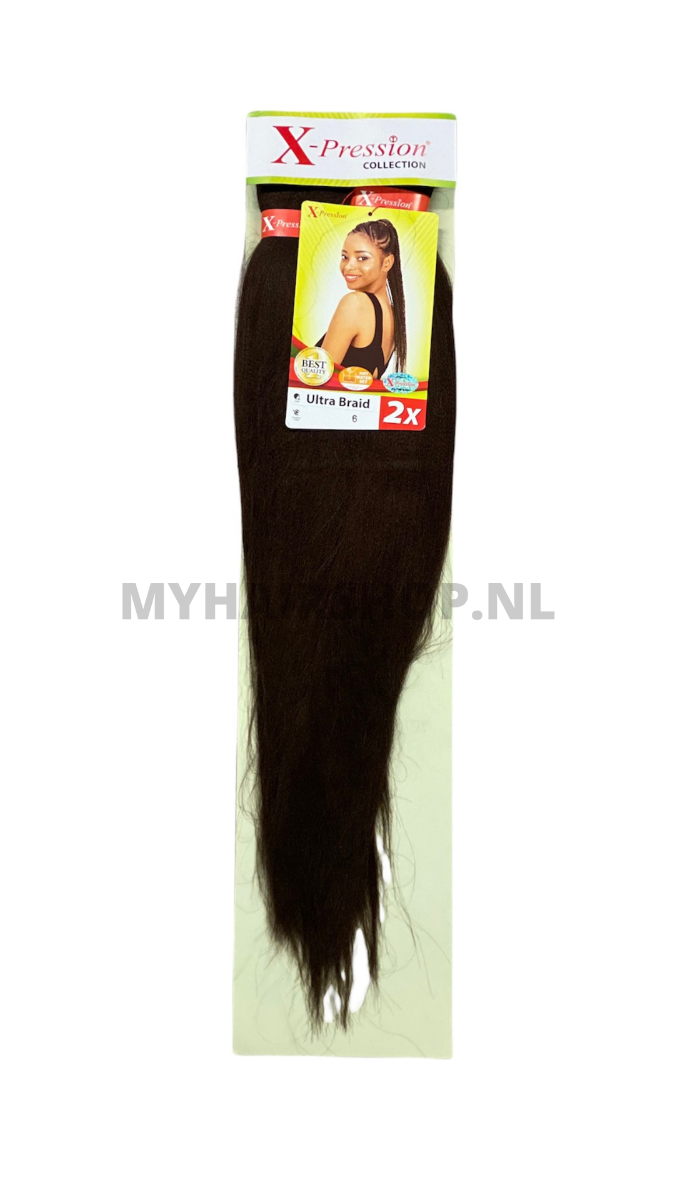 X-Pression Pre-Stretched Braid – 46 Inch Vlecht voor Alle Haartypes (2x)