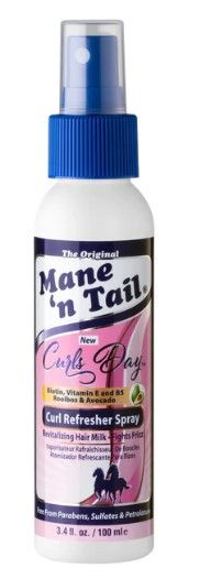 Mane 'n Tail Curls Day Refresher Spray – Verfrissende Haarmelk voor Krullen (100ml)