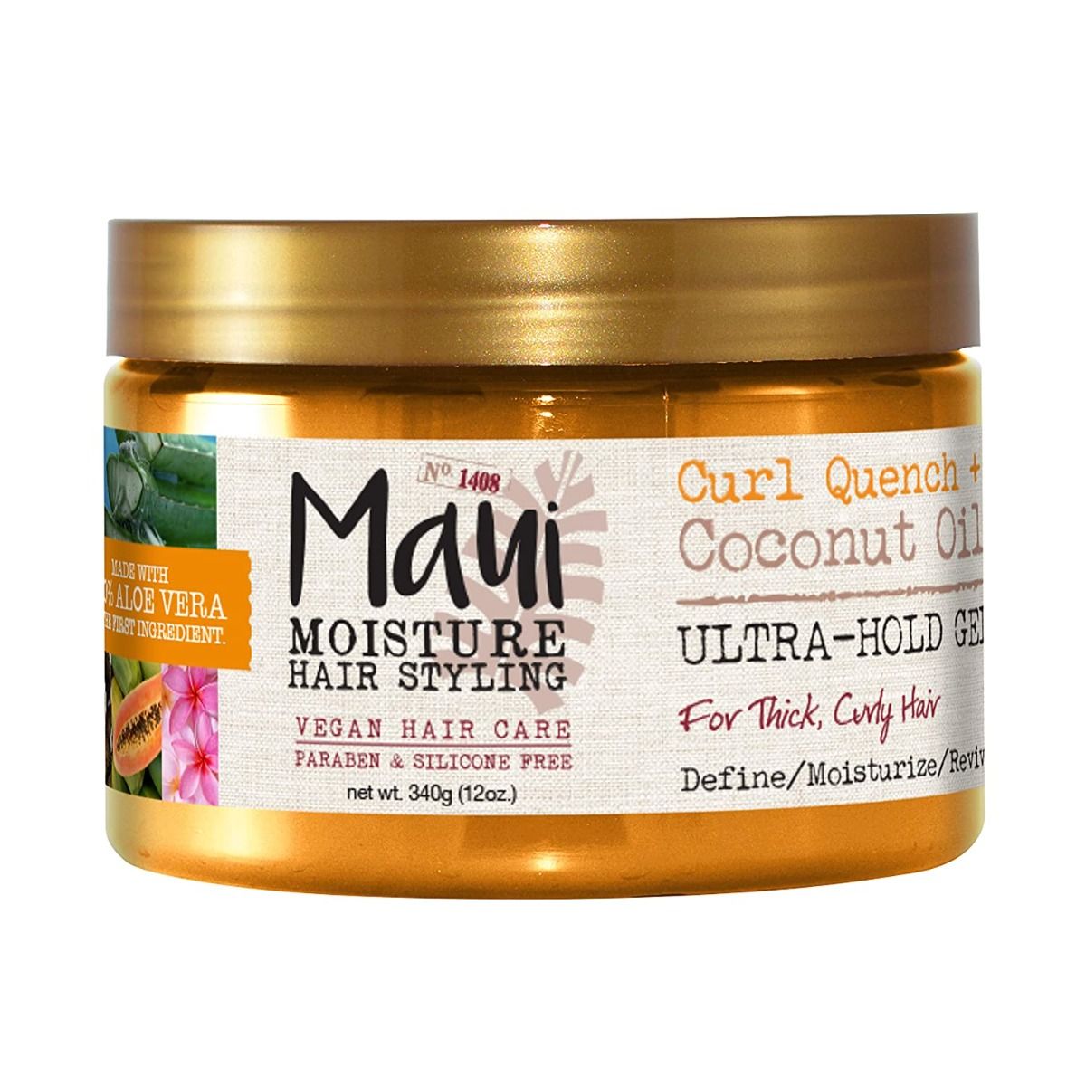 Maui Ultra Hold Gel – Vochtinbrengende Gel voor Krullend Haar (340g)