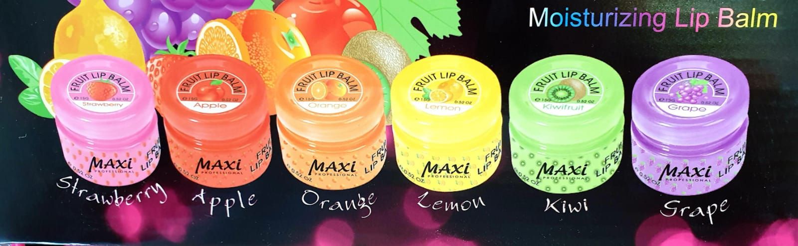 Maxi Fruit Lip Balm – Vochtinbrengende Balsem met Appelsmaak (15g)