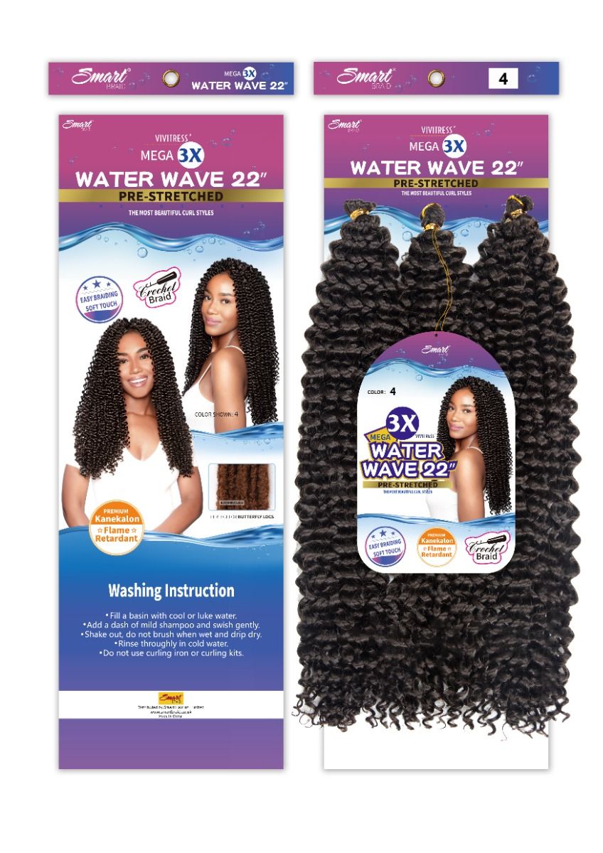 ViviTress Water Wave Haarextensions – Pre-Stretched voor Volumineus Haar (22")