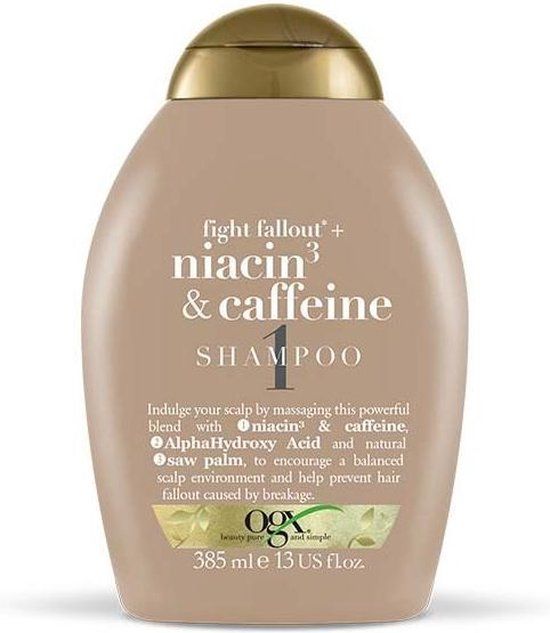 OGX Shampoo – Vermindert Haaruitval met Niacine & Cafeïne (385ml)