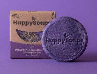 HappySoaps Shampoo Bar – Kalmerende Lavendel voor Alle Haartypes (70g)
