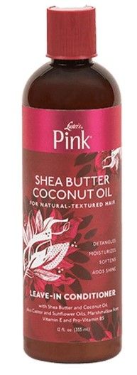 Pink Shea Coconut Leave-In Conditioner – Hydraterende Crème voor Droog Haar (355ml)