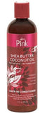 Pink Shea Coconut Leave-In Conditioner – Hydraterende Crème voor Droog Haar (355ml)