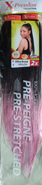 X-Pression Pre-Stretched Braid – Haarvlecht in T1B-Vintage Rose (2x)
