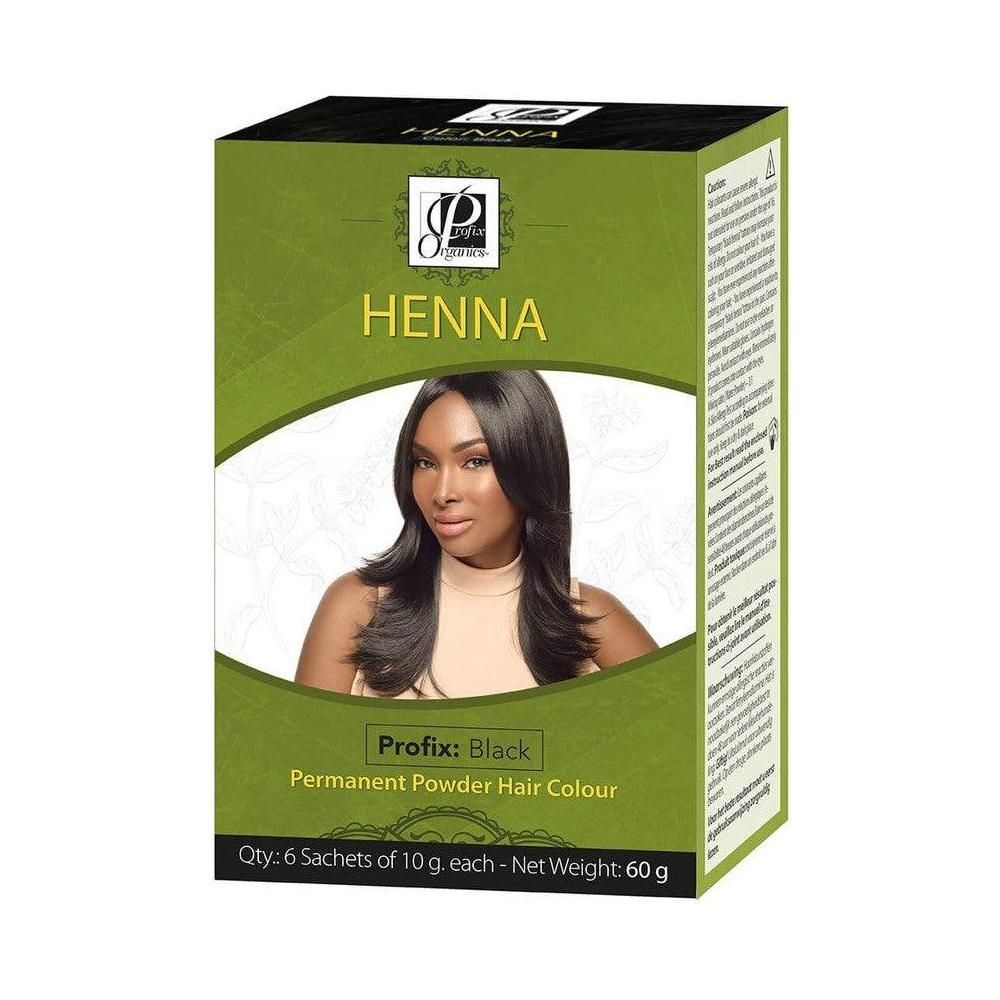 Profix Organics Henna Poeder Haarverf – Permanente Kleur in Zwart (60g)