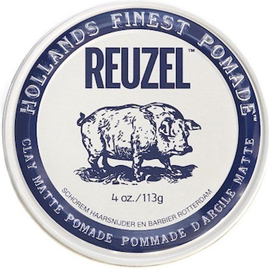 Reuzel Clay Matte Pomade – Sterke Hold voor Kort Haar (113g)