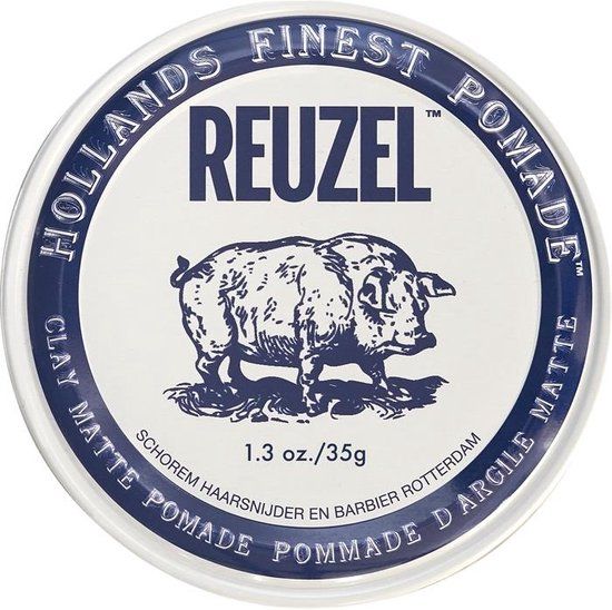 Reuzel Clay Matte Pomade – Sterke Houding voor Korte Haarstijlen (35g)