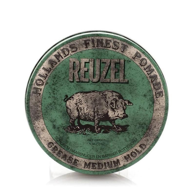 Reuzel Green Grease Pomade – Medium Hold voor Alle Haartypes (35g)