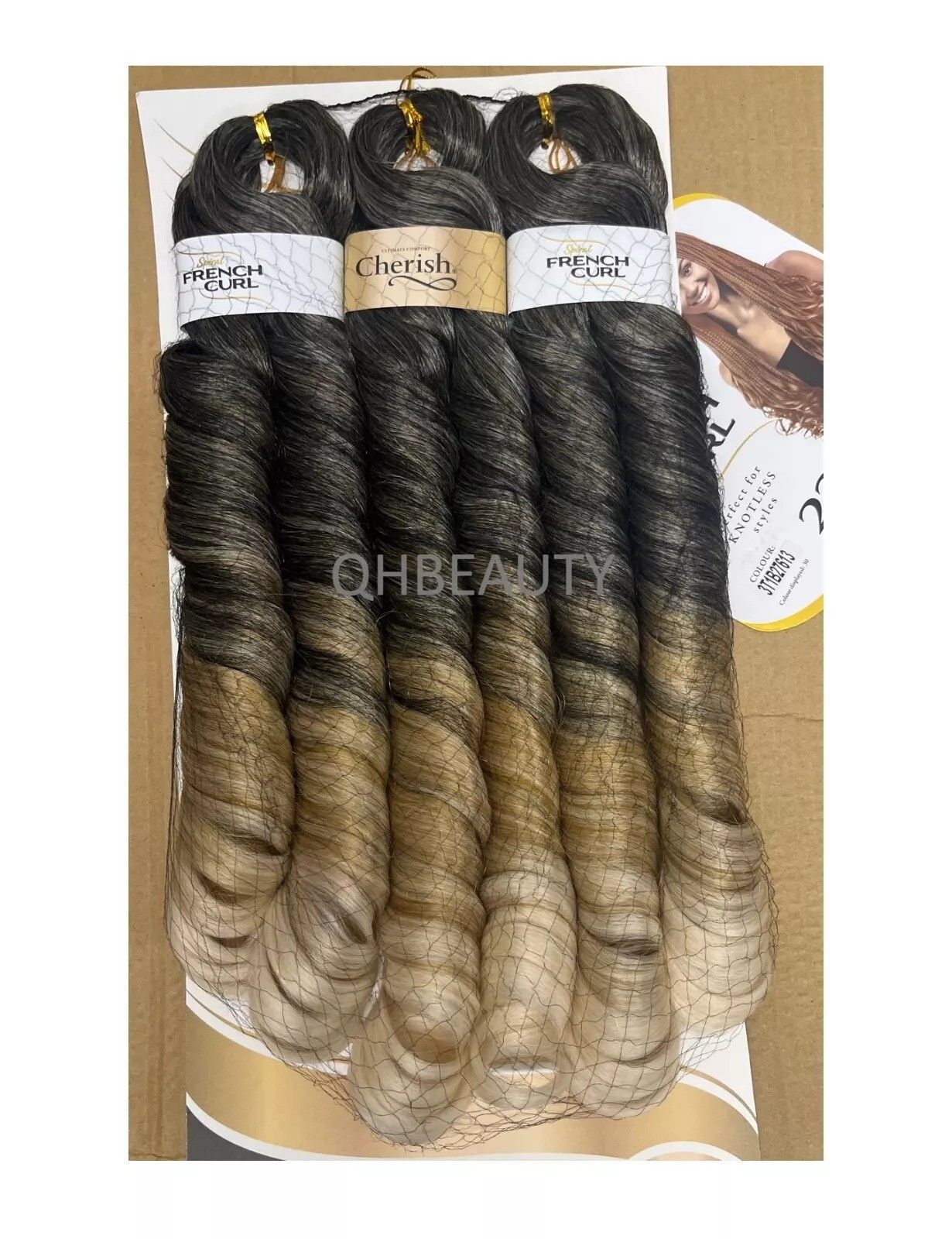 Cherish Spiral French Curl – Krullend Haar Extensions (3T1B27613)