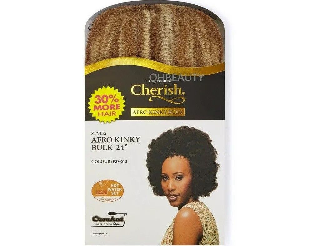 Cherish Afro Kinky Bulk – Natuurlijke Haartextuur P27/613 (24”)