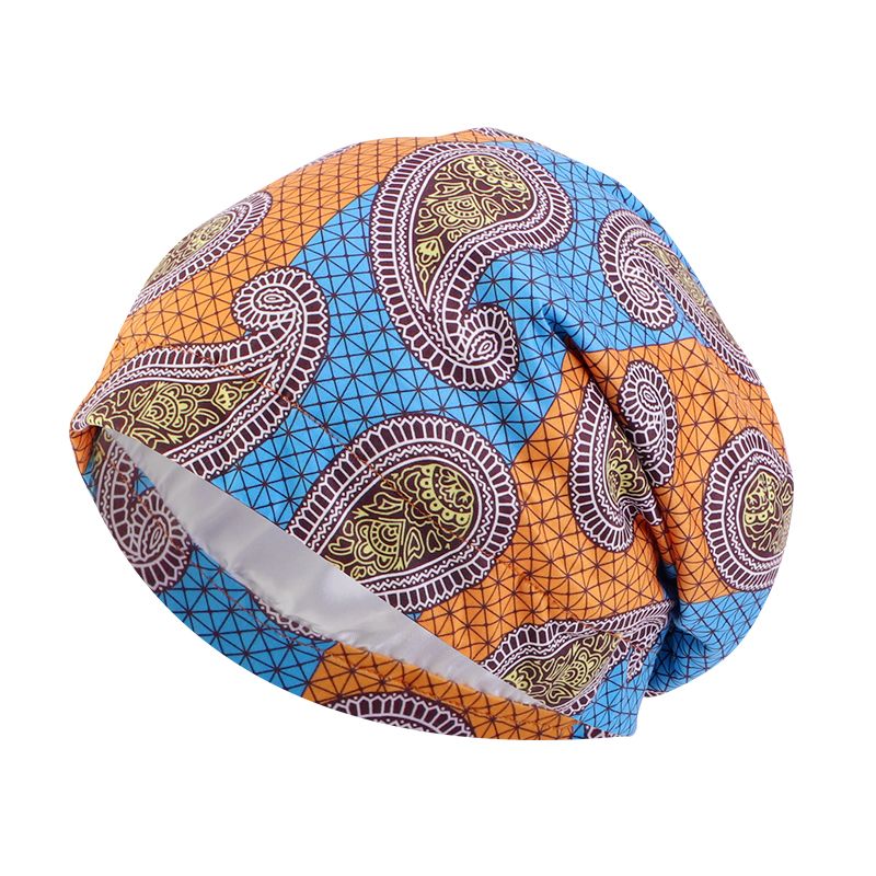 MHS Satin Slaapmuts – Dubbele Laag met Elastische Band (38 cm)