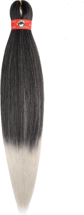 Smart Braids Pre Stretched – Haarverlenging T1B/Zilver (2x)