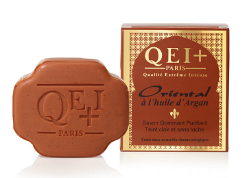 QEI+ Exfoliërende Zeep – Verhelderende Gezichtszeep met Arganolie (100g)