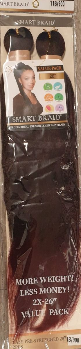 Smart Braids Pre Stretched 2x – Gemakkelijk Te Vlechten Haar (T1B-900)