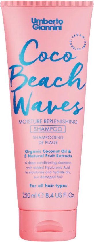Umberto Giannini Coco Beach Waves Shampoo – Verzorging voor Alle Haartypes (250ml)