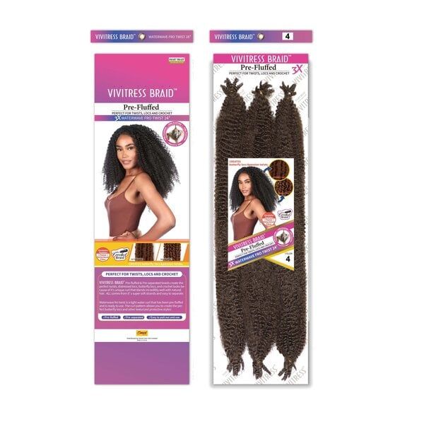 Vivitress Pre Fluffed WaterWave Fro Twist – Krullend Haar (24 inch)