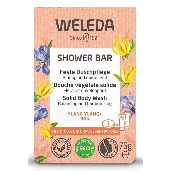 Weleda Shower Bar – Verfrissende Zorg met Ylang Ylang & Iris (75g)