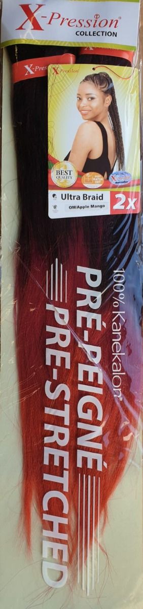X-Pression Pre-Stretched Braid – Om-Apple Mango voor Vlechten (2x)