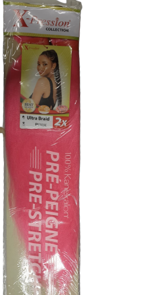 X-Pression Pre-Stretched Braid – Gemakkelijk Te Vlechten in Roze (2x)