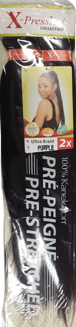 X-Pression Pre-Stretched Braid – Paars Haarvlecht (2x)